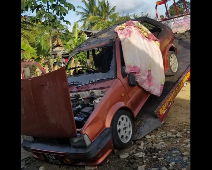 car burnt